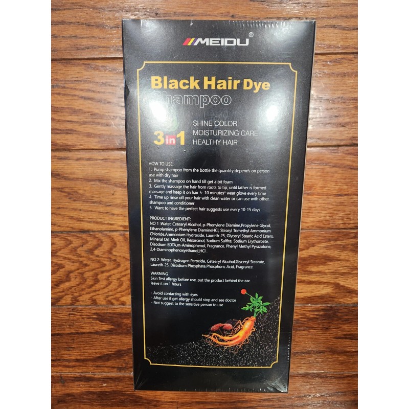 Healthy Hair BLACK HAIR DYE SHAMPOO 3 IN 1 SHINE