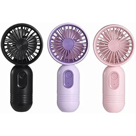 Mini Portable Fan 3 Pack, Cute Handheld Battery Operated Lightweight Small Personal Fan with 3 Speeds and USB Rechargeable Eyelash Fan for Stylish Girl Kids Women Men Office Outdoor Travel Camping