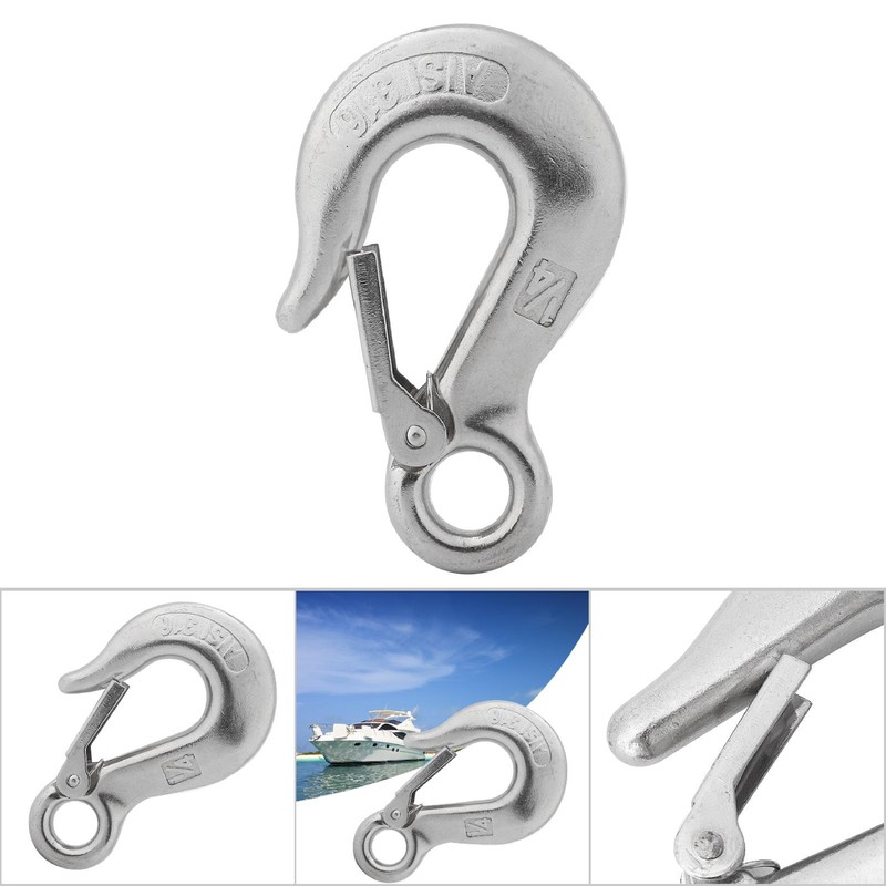 Durable Stainless Steel Clevis Slip Hook with Safety Latch Rowing