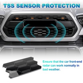 Grill Sensor Cover for 2016-2023 Tacoma TSS Sensor Garnish Cover TR D Pro Grille Insert Plate for 3rd Gen Tacoma Accessories
