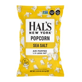 Hal's New York Popcorn Sea Salt, Gluten Free, 2.125 oz Bag (Pack of 6)