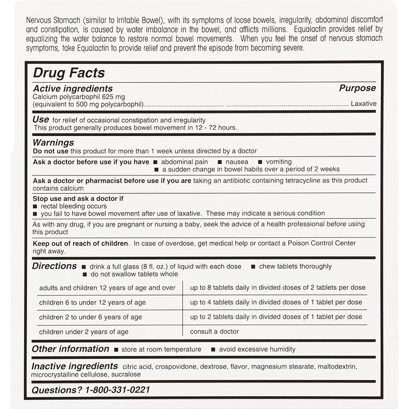 Equalactin Chewable Tablets 48 Tablets (Pack of 12)