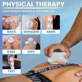 Silicone Cupping Therapy Set Professional Massage Cupping Cups for Cupping Therapy - 8 Cup Kit for Massage, Myofascial Release, Cellulite Reduction - Pack of 2 (Lure Clear)