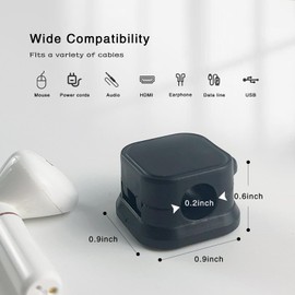 Rwotlls Magnetic Cable Clips, 6 Pack Cord Organizer, Cable Smooth Adjustable, Under Desk Cable Management, Wire Holder Keeper for Office Home Kitchen Appliances Bedroom Wall Nightstand (6 Colors)