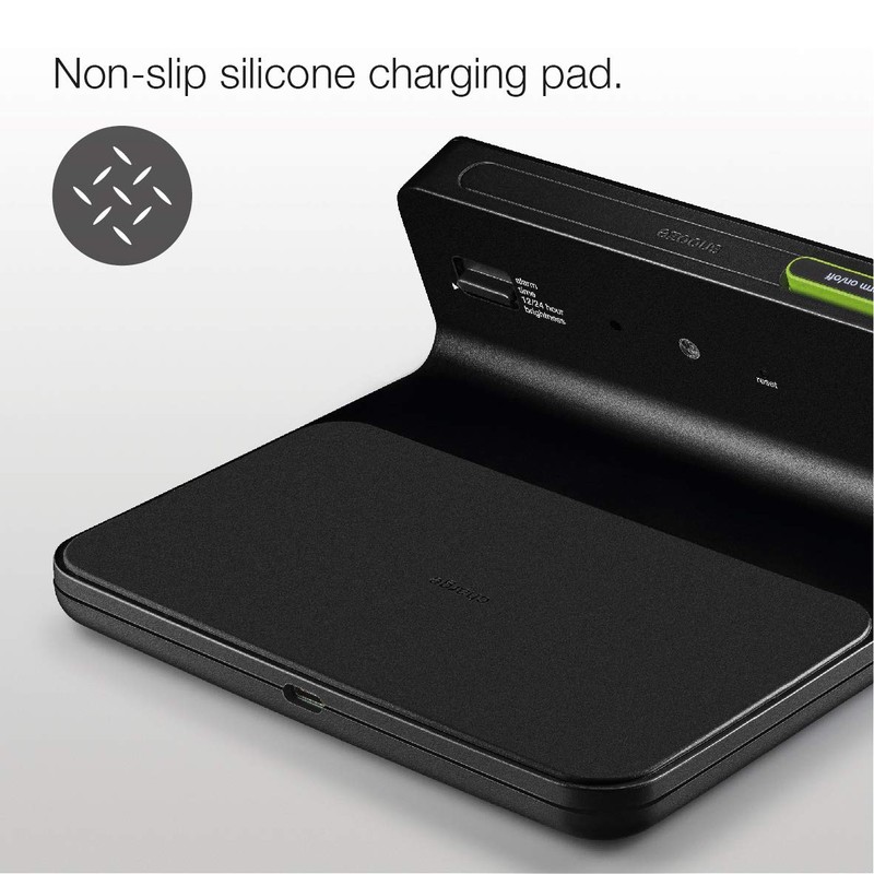 Braun Digital Alarm Clock with VA LCD Display, 10W Qi