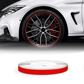 Quattroerre Refractive Wheel Trim for Car Wheels, Red