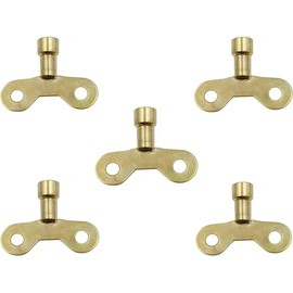 5Pc Gold Radiator Plumbing Bleed Bleeding Key Solid Brass Radiator Plumbing Keys Metal For Venting Air Switch Spool Radiator Keys For Bleeding Old Home Radiator Tools and Home Improvement Hand Tools
