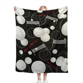 Volleyball Blanket Soft Warm Throw Blanket for Kids Adults Gift,Lightweight Cozy Luxury Flannel Blankets for Couch Bed Sofa 50"x40"