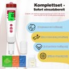 GIDIGI Wasserstoff Messgerät und pH Messgerät Wasser, Digitales pH/ORP/H2/Temperatur mit