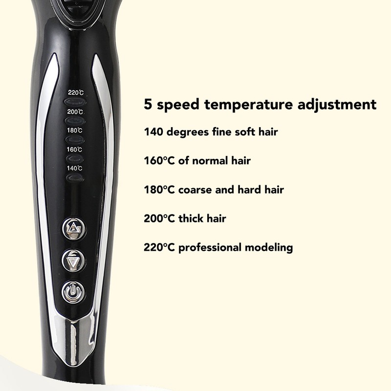 Curling Iron Adjustable Temperature Hair Curler Wand With Ceramic Coating
