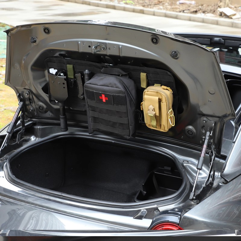 Ynei Decklid Back MOLLE Panel Storage Bag Organizer For Mazda