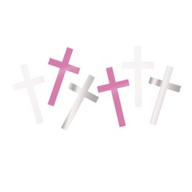 Fancy Pink Cross Foil Confetti (14g) - Ideal for Celebrations & Memorable Events - 1 Pack