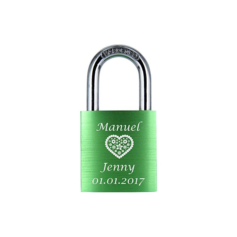 ♥ Love Goals Engraved Love Padlock with Engraving | Individual