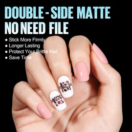 TOMICCA Ultra Short Squoval Artificial Nail Tips, Pack of 360 Tips for Gel Nails, Nail Tips, False Nails, Pre-Shaped Matt, Full Cover Nail Tips for Nail Salons and DIY Nail Art, 15 Sizes