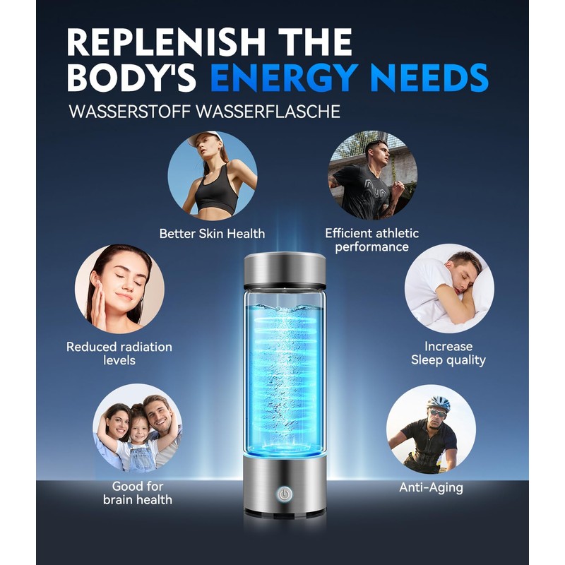 Lozltx Upgraded Hydrogen Water Bottle[ hydrogen water H₂O₂ Separation System]