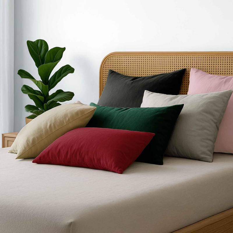 Dreamzie Pillowcase/Cushion Cover 40 x 80 cm, Renforcé Cotton (Set