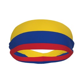 Cute Colombia Flag Sports Headband & Sweatband Hairband for Women Men for Running,Cycling, Yoga,Hiking