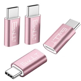 EasyULT, USB C adapter to Micro USB, converter for Galaxy S8, S8+, S8 plus, S9, S9 plus, S10, S10+, S10E, Note 9, Note 10, A20e, A40, A50, P30 lite, P40 lite and other type C devices, 4 pieces