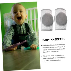 TOVINANNA Crawling Knee Warmers Compression Sleeve for Boy Girl Boy Girl Knee Compression Grey