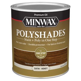 Minwax PolyShades Wood Stain + Polyurethane Finish – Quart, Honey, Satin