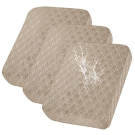 SHANNA Sofa Seat Cushion Slipcovers: 3Pcs Modern Printed Sofa Cushion Cover Waterproof Furniture Cushion Cover Jacquard Patio Furniture Chair Cushion Slip Covers Replacement (Khaki)