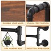 Yawinhe Industrial Pipe Clothes Rack with Top Shelf, Wall Mounted