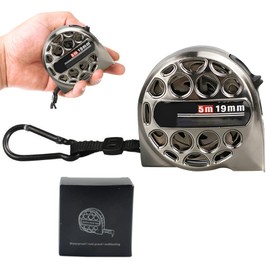 NIYATA Stainless Steel Tape Measure 5 Metre, Retractable Hollow Measuring Tape,High Precision Waterproof and Rust Resistant Steel Tape,Retractable Tape Measure for Industrial and Home Use(5m 19mm)