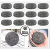 12Pcs Stainless Steel Scourers – Heavy Duty Dish Washing Scrubbers