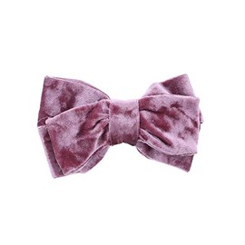 Motique Accessories Crushed Velvet Bow Hair Clip for Girls- Small Rose