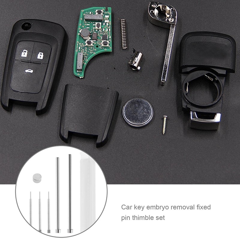 YINETTECH 5 Piece Set Car Remote Control Installation Key Blank