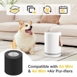 Air Mini PECO-HEPA Replacement Filters For Moleku-le Tri-Power Air Mini and Air Mini + Air Pur-ifier, High-Efficiency True HEPA Replacement Filter, 2 Pack