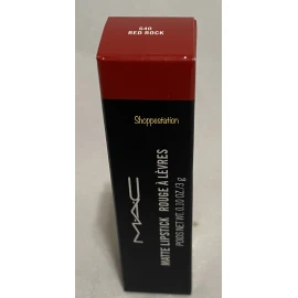 MAC Matte Lipstick Shade 640 RED ROCK Full Size .1oz / 3g New In Box