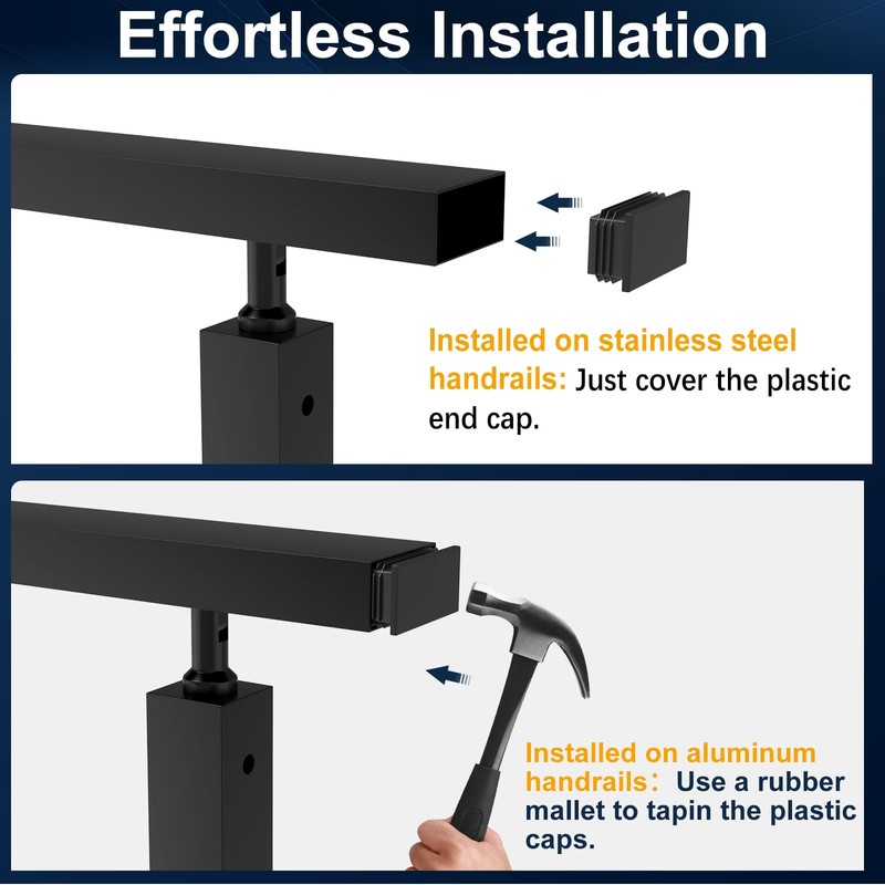 Gyykzz 4 Pack Plastic End Cap Fit for 2.36" x1.18"