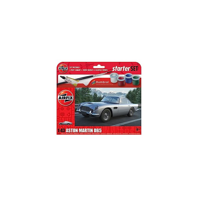 Airfix A55011 Starter Set-Aston Martin DB5, un Painted, 1:43 Scale
