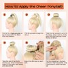 SEIKEA Ponytail Extension Cheer Ponytail Hair Piece, 16" Cheerleader Straight
