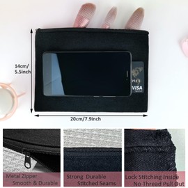 Koolmox Canvas Pouches with Zipper 8 x 5, 20-pack Small Canvas Zippered Pouches Plain to Personalize DIY Crafts Vinyl Print Print, for Makeup Cosmetic Purse Pen Pencil Organizing