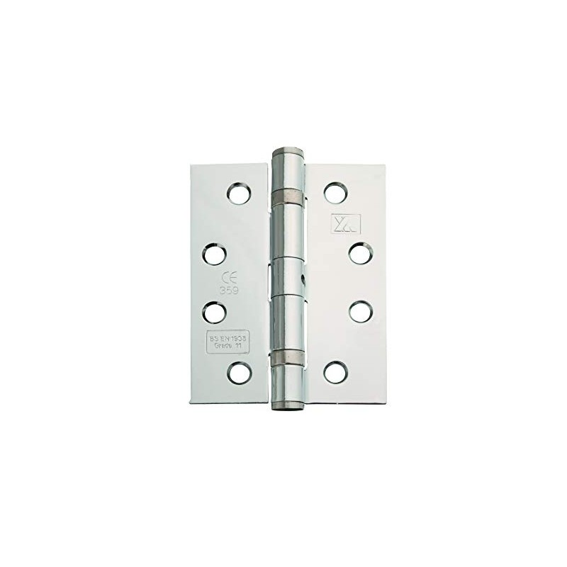Excel XL866 Pair of 4" Grade 11 Door Hinges, Polished