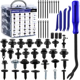 Car Push Retainer Clips 1250PCS Automotive Push Pins Car Screw Plastic Rivets Shield Bumper Clips Assortment Xmas Tree Fasteners Kit Auto Body Push Pin with Removers for Ford Honda Chrysler GM