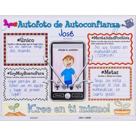 Ready-to-Decorate Spanish Growth Mindset Proud of My #Selfie Posters (#Autofoto de Autoconfianza)