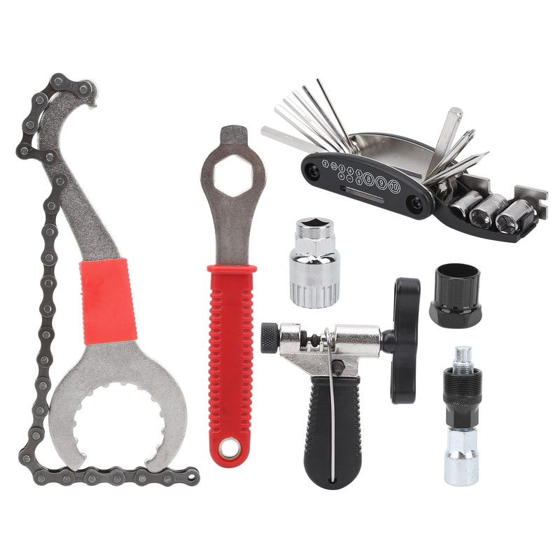 7Pcs Multifunctional Bicycle Chain Wheel Tool Set Mountain Bike Repair