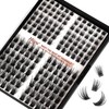 Higu clace Lash Clusters, 168pcs Individual False Eyelashes, Mix10-16mm C