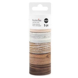 Recollections Wood Grain Crafting Washi Tape Set Assorted Decorative Tape for Crafting, Planners, Journals, Scrapbooking, Cardmaking, and Arts & Crafts - 1 Pack
