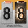 MIDIT 5 Inch Backlit LED House Numbers, Waterproof Stainless Steel,