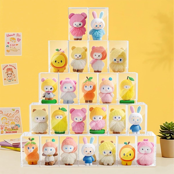 Leinuosen 24 Pcs Acrylic Display Case for Pop Figures 4.7"