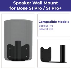 Maozhren Pack of 2 Speaker Wall Mount for Bose S1 Pro Plus / S1 Pro, Wall Mount Speaker Bracket for Bose Speakers Mounting Bracket, Black