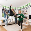 Werownsgso 4 Stück Fußball Banner Deko 400cm Fussball Thema Wimpelkette