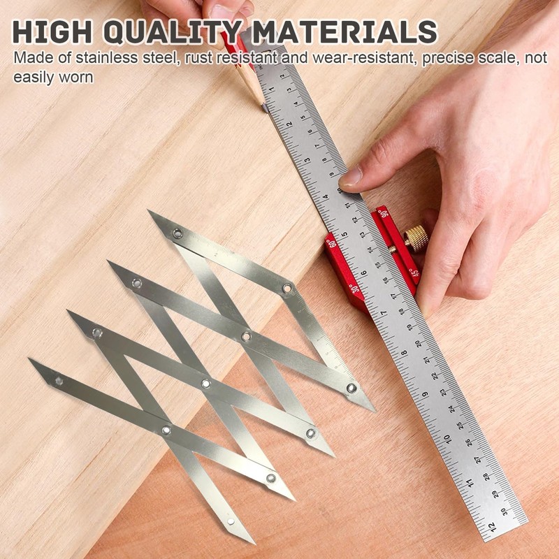 4 Point Centre Finder Set for Precise Measurements, Equidistant Measuring