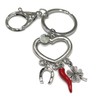 MODA MavillA Keyring Lucky Charm Heart Clover Horn Horse Horse