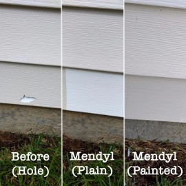 Mendyl Vinyl and Stucco Siding Repair Kit - Cover Any Cracks & Holes - 2 Patches