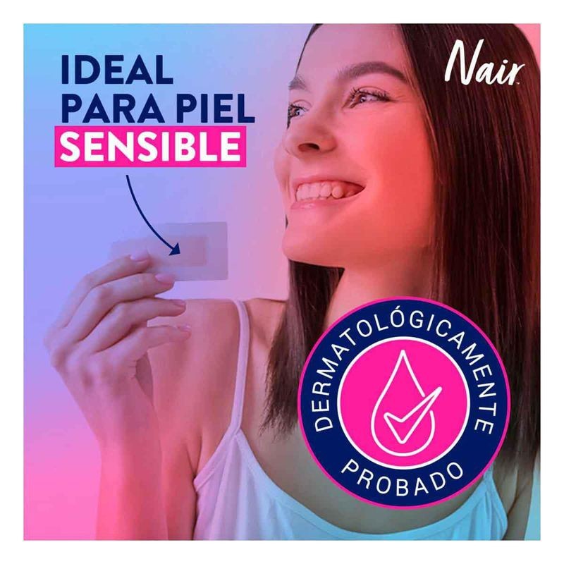 Tiras de Cera Fría Corporal Nair Sensible 40 piezas